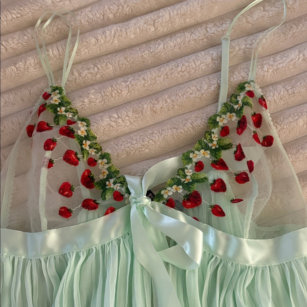 Victoria's Secret Light Green 🍓 Floral Lingerie